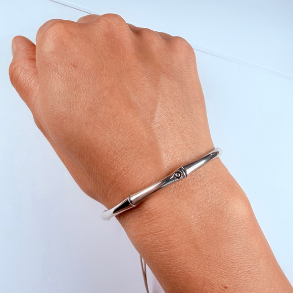 John Hardy Bamboo Slim Bangle Sterling Silver 925 Bracelet Brand New w/ Tag - Picture 6 of 9